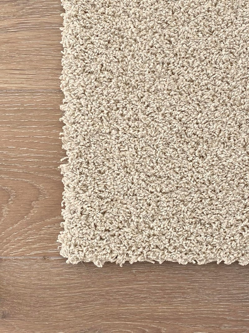 Atelier Luxury Carpet Tiles/Squares (40sf) ($3.1/SF) - Plush - DIY Installation, Seamless Appearance, High-Density Padding, Machine Washable (Light Beige, 40sf (6 Tiles)) - Image 1